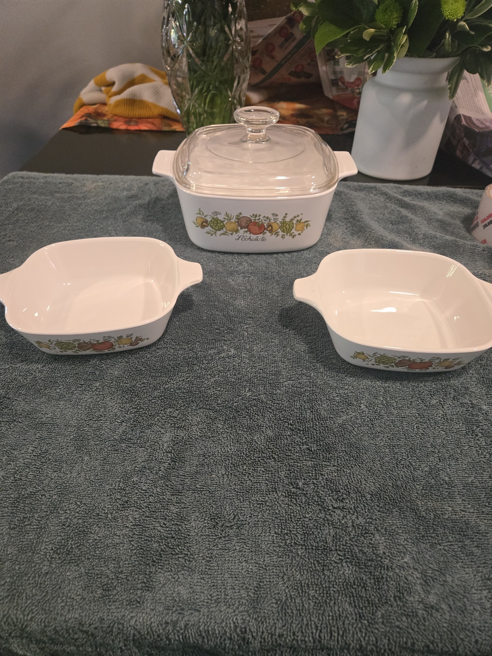 Vintage CorningWare Spice of Life 4-Piece Set (1970s–1980s) Excellent Condition